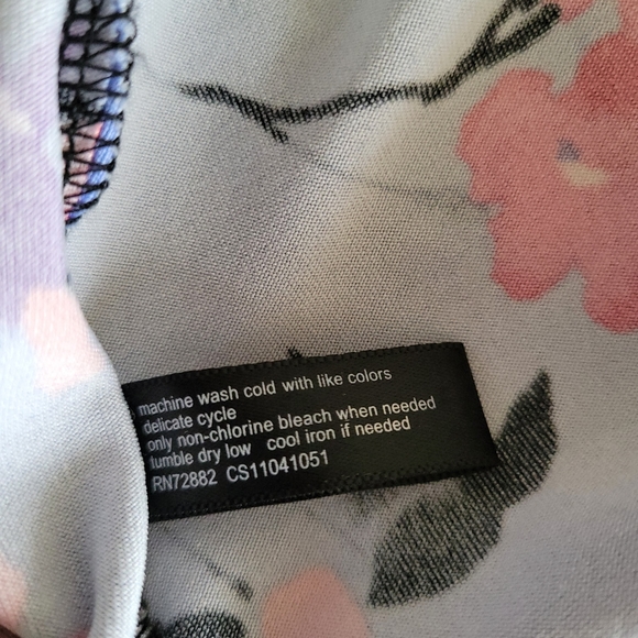 Fashion Bug 2X Periwinkle Blue/Purple/Pink/Salmon Cami with Lace - Picture 5 of 5